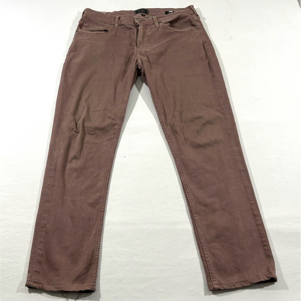 Paige Jeans Mens Lennox Slim Straight Vtg Twilight Rougue Red Denim Pants Sz 34